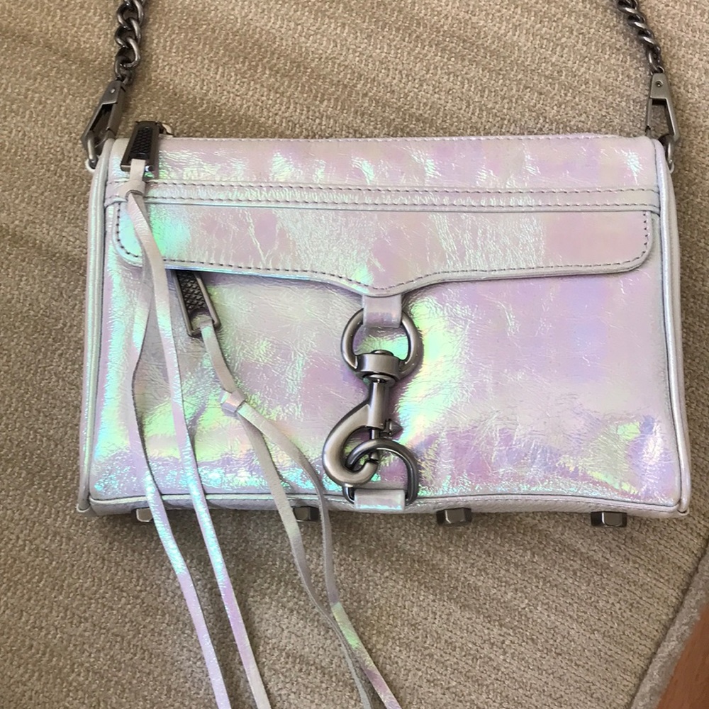 ⚡️RARE ⚡️ Rebecca Minkoff Mini Mac crossbody in “Opal” - Excellent condition!